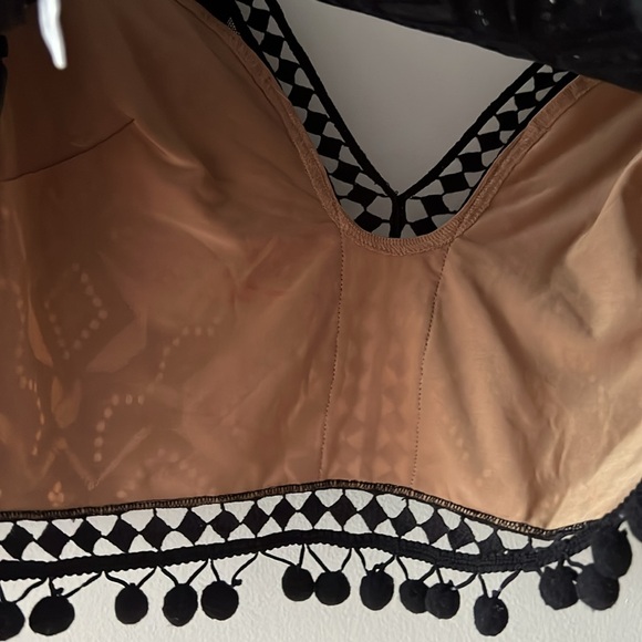 For Love & Lemons Florence Crop Top Black Lace - Picture 9 of 9